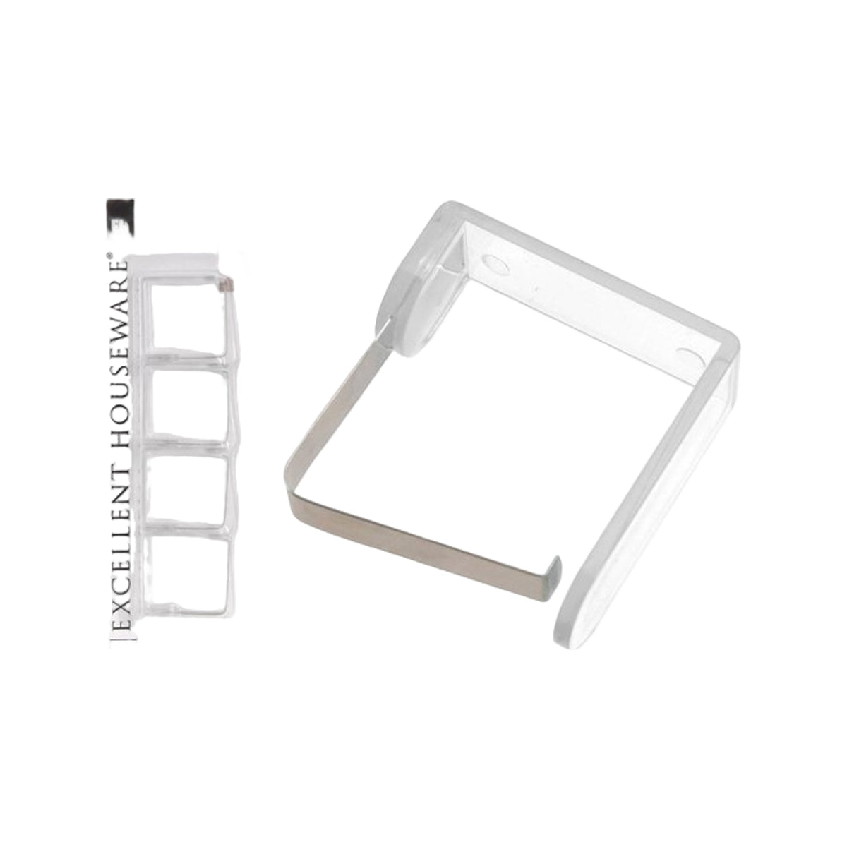 TAFELKLEEDKLEMMEN SET VAN 4STS TRANSPARANT