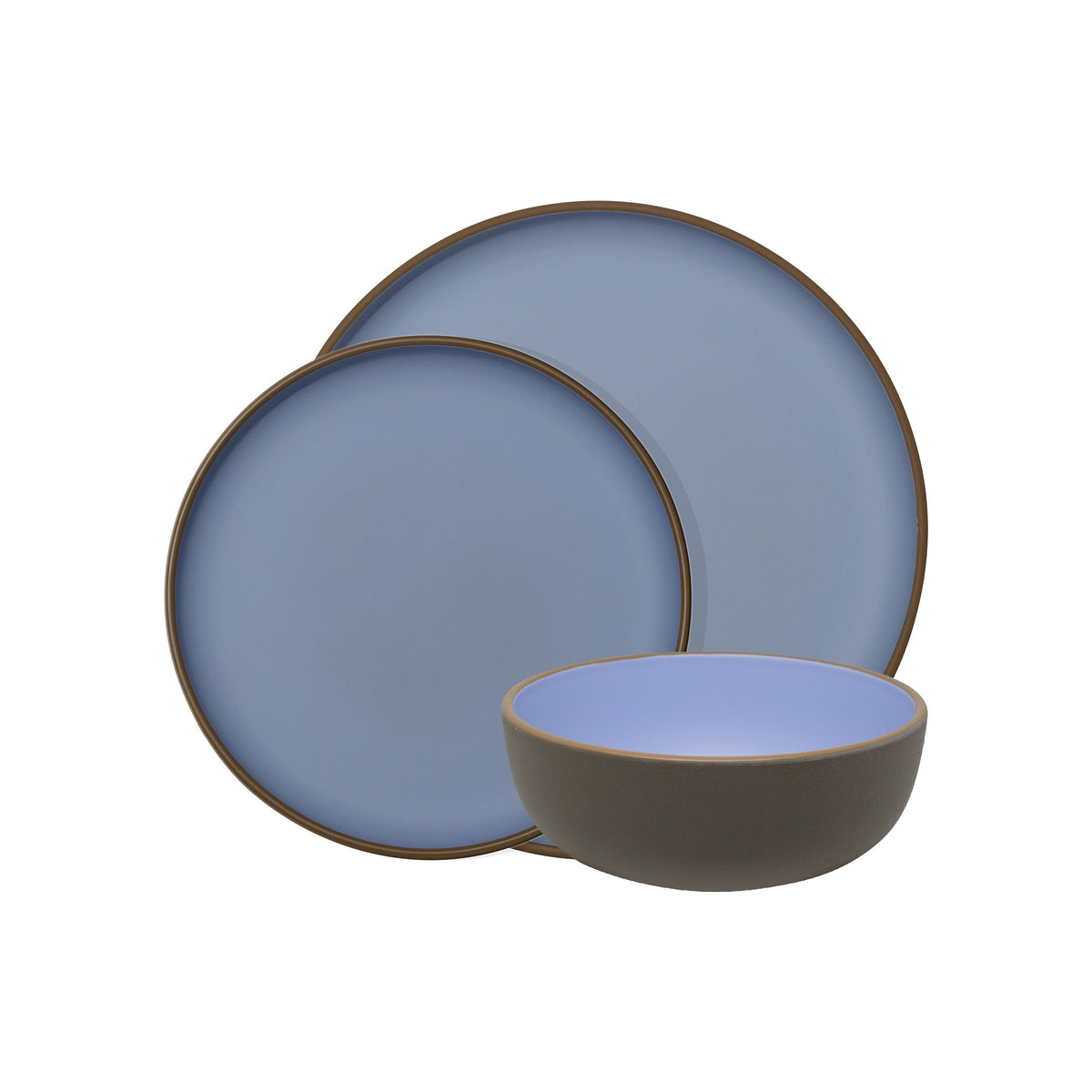 Florence servies 12 delig — light blue/taupe
