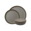 Trento servies 12 delig — light grey/ taupe