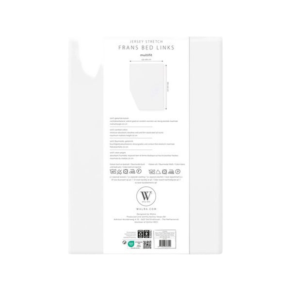 Walra Hoeslaken Jersey Stretch Frans bed L wit