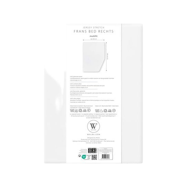 Walra Hoeslaken Jersey Stretch Frans bed R wit