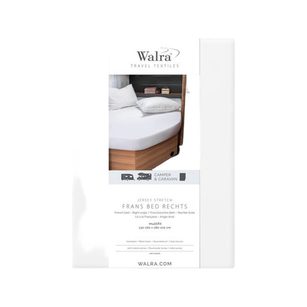 Walra Hoeslaken Jersey Stretch Frans bed R wit