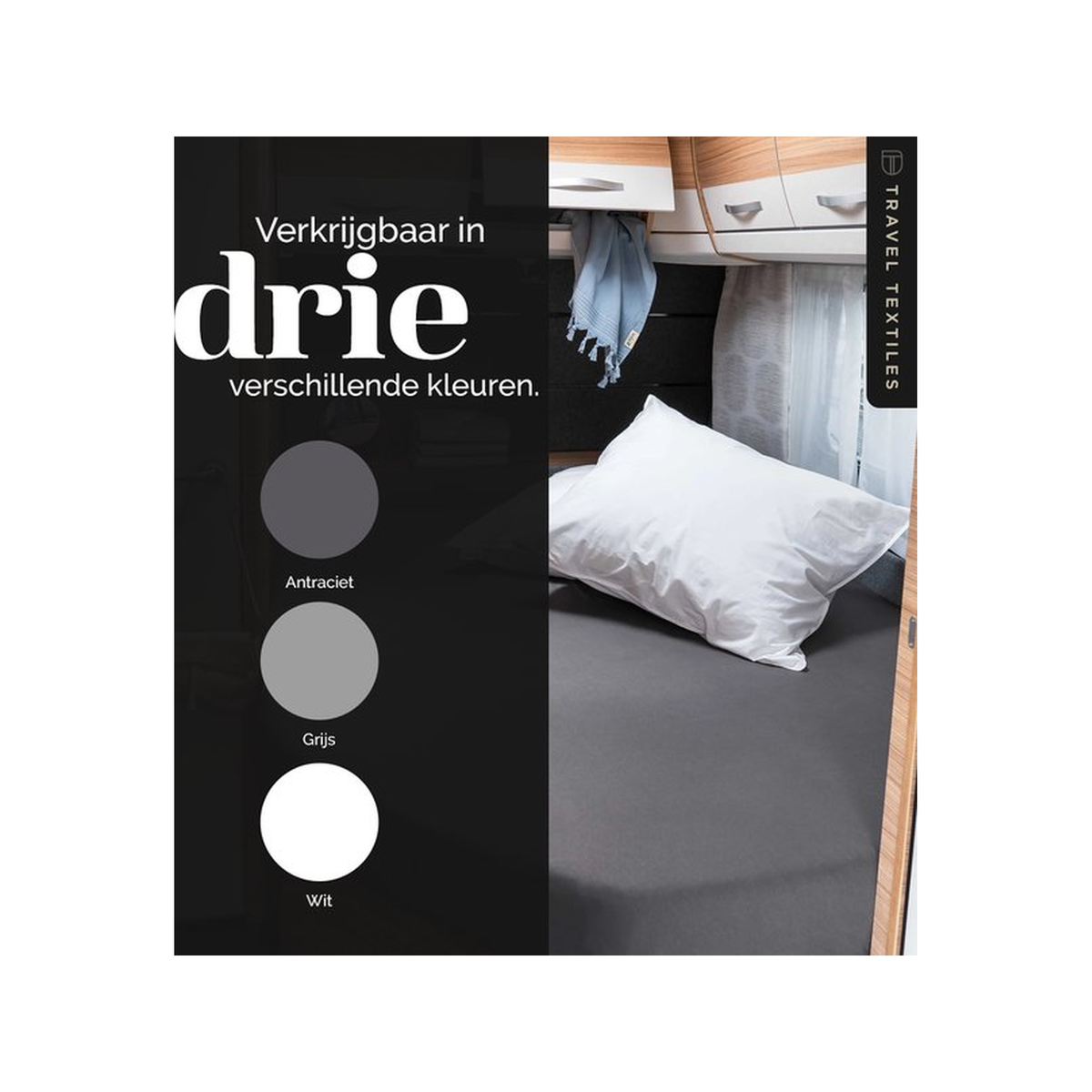 Walra Hoeslaken Jersey Stretch Frans bed L antraciet
