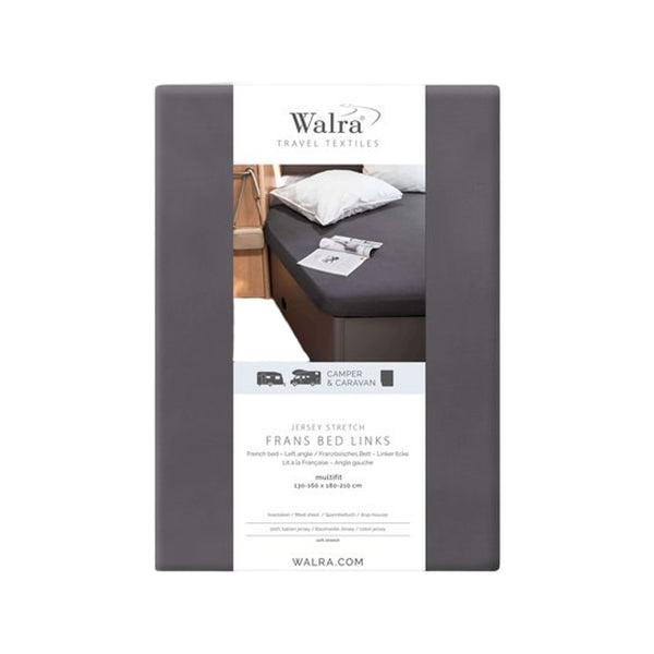 Walra Hoeslaken Jersey Stretch Frans bed L antraciet