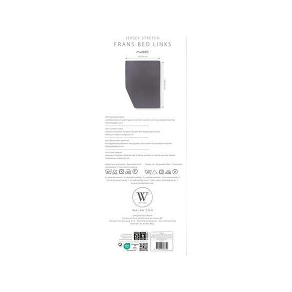 Walra Hoeslaken Jersey Stretch Frans bed L antraciet