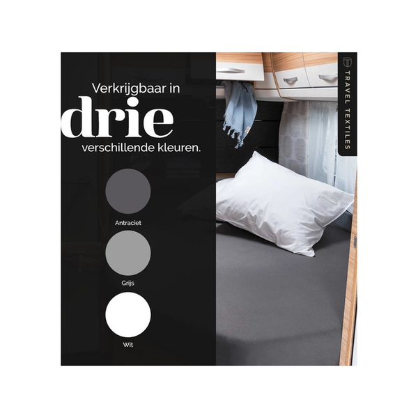 Walra Hoeslaken Jersey Stretch Frans bed R antraciet
