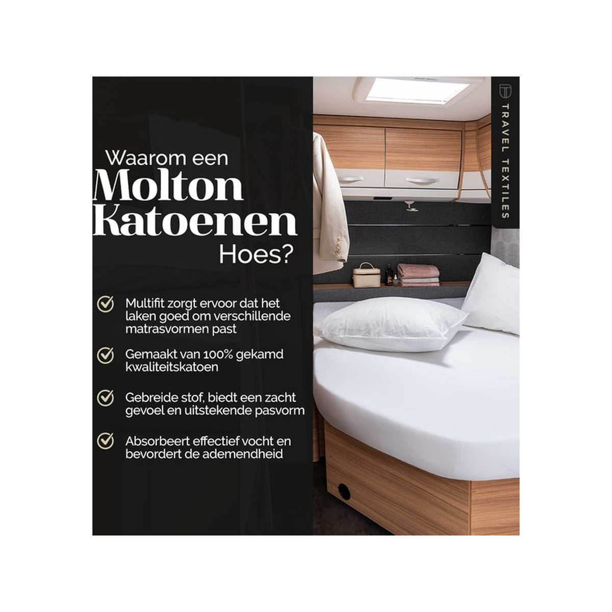 Walra Molton Cotton Cover Frans bed links