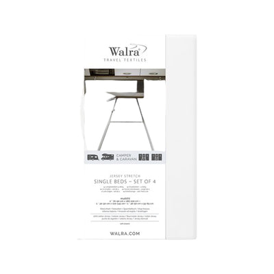 Walra Hoeslaken Jersey Stretch 4-delige set wit