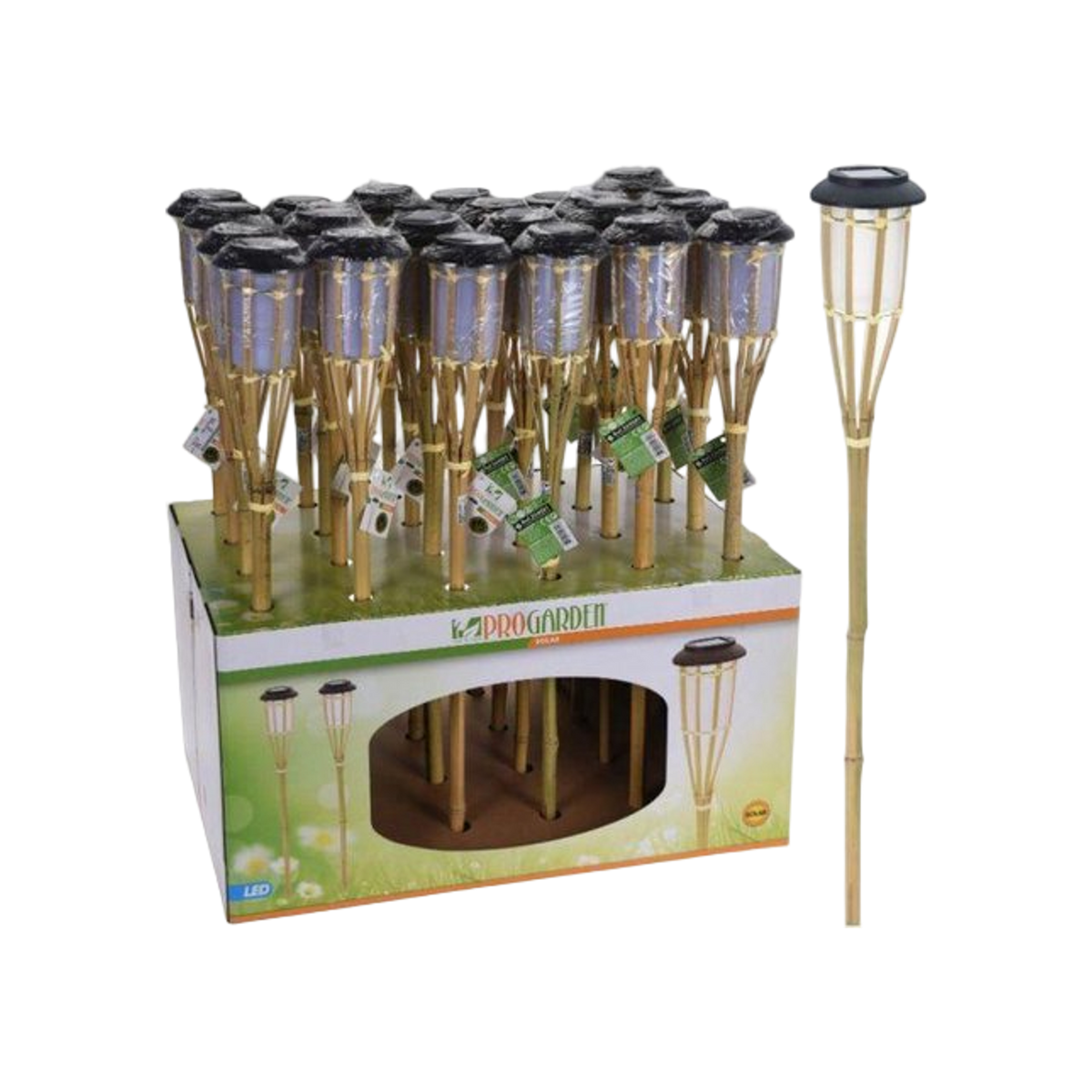 Solarlamp Natural Bamboe 65Cm