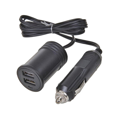 Pro Plus Verlengkabel 1M Met Usb Lader 2-Weg 12V/24V In Blister