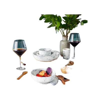 Bowls and Dishes Pure Rose Wood Steakplank met Sapgoot en Handvatten 35x25cm