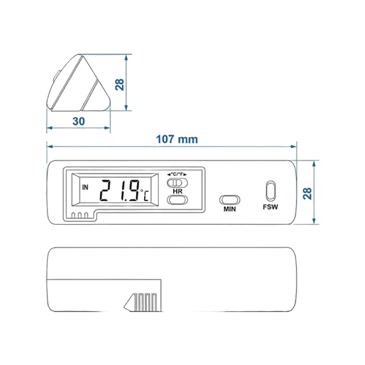 Pro Plus Binnen/Buiten Thermometer Model 2