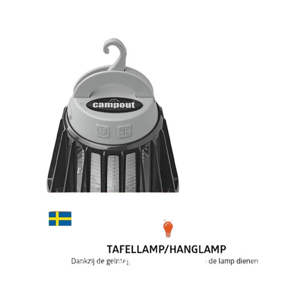 Campout Camping- & Insectenlamp 2 in 1 oplaadbaar