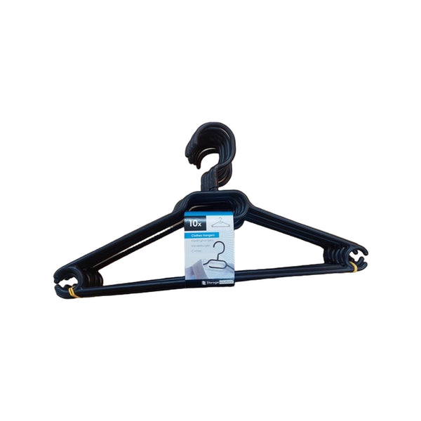 KLEERHANGER SET 10STS ZWART