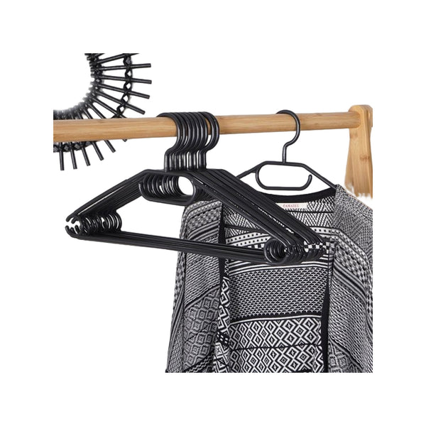 KLEERHANGER SET 10STS ZWART