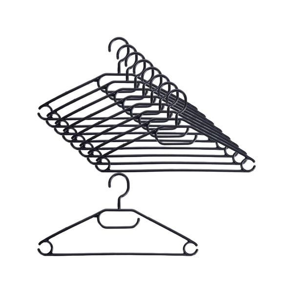 KLEERHANGER SET 10STS ZWART