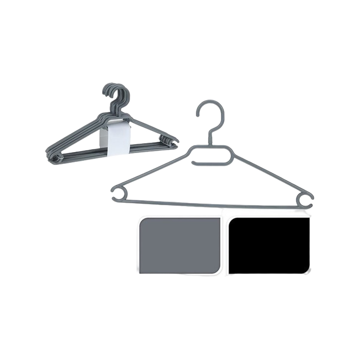 KLEERHANGER SET 10STS ZWART