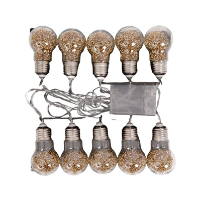 SENZA LED Glitter Bol Slinger Goud