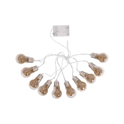 SENZA LED Glitter Bol Slinger Goud