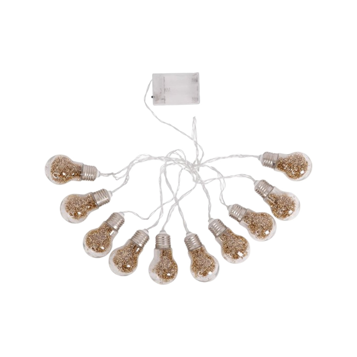 SENZA LED Glitter Bol Slinger Goud