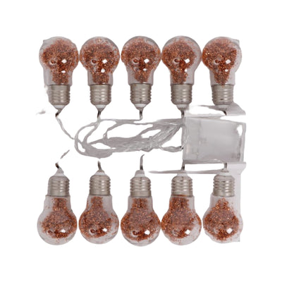 SENZA LED Glitter Bol Slinger Koper