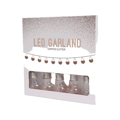 SENZA LED Glitter Bol Slinger Koper