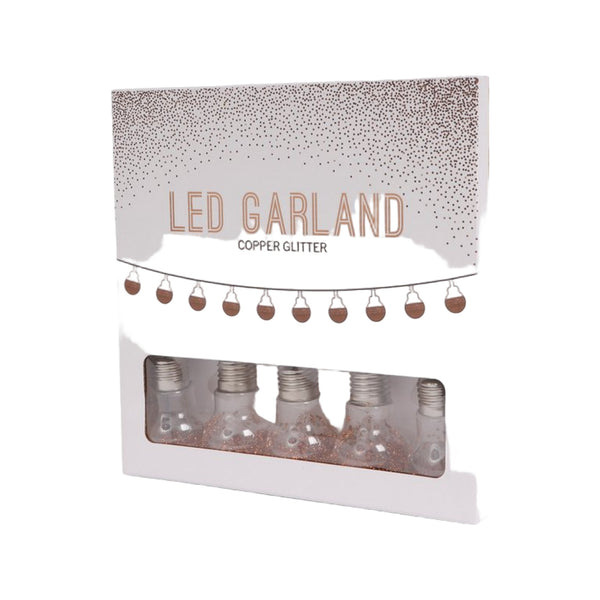 SENZA LED Glitter Bol Slinger Koper