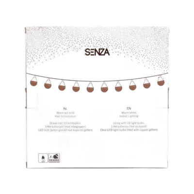 SENZA LED Glitter Bol Slinger Koper