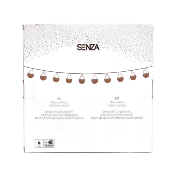 SENZA LED Glitter Bol Slinger Koper