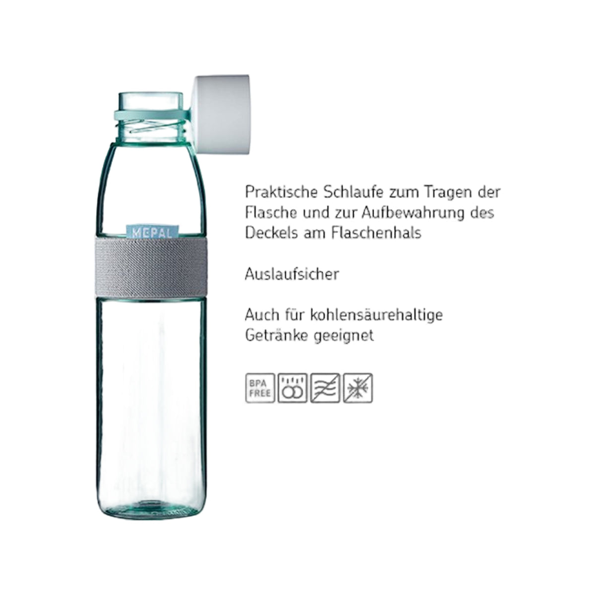 waterfles ellipse 500 ml - nordic black