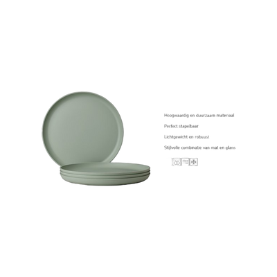 plat bord silueta 260 mm - nordic white