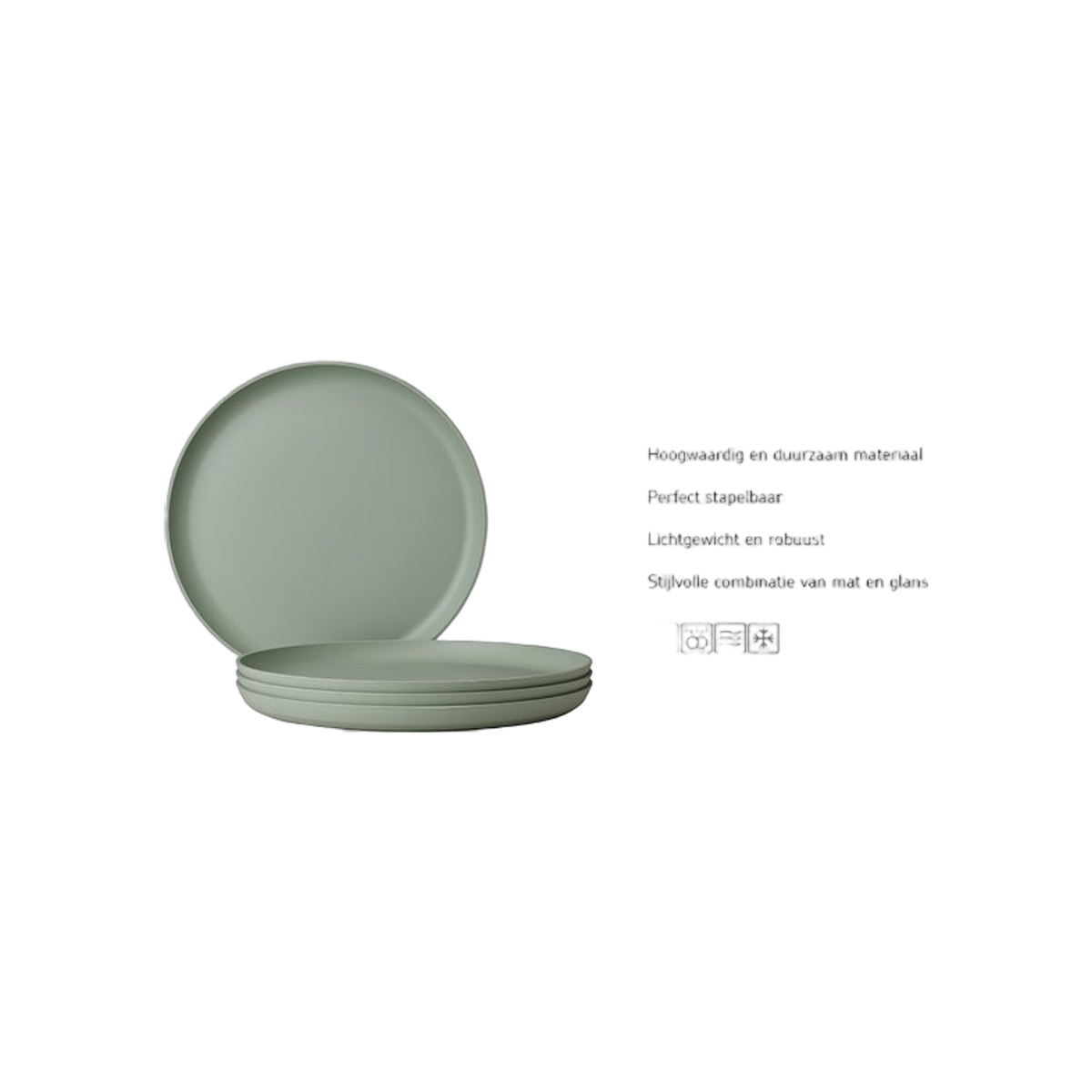 plat bord silueta 260 mm - nordic white