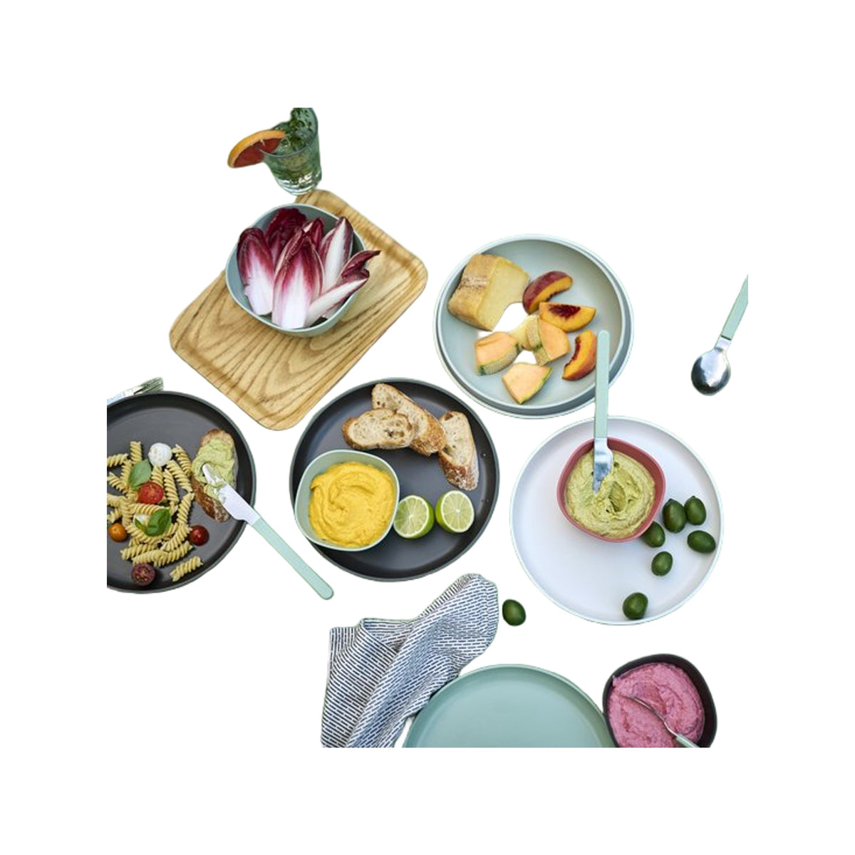 plat bord silueta 260 mm - nordic sage