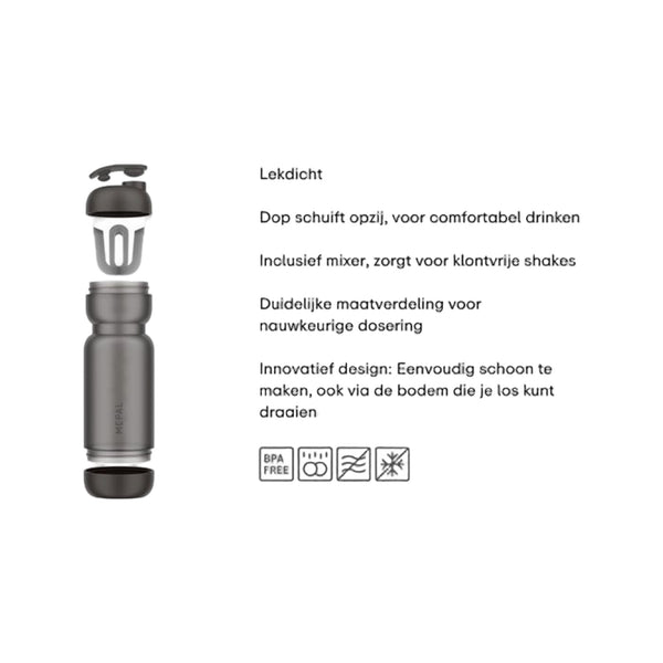 shakebeker sport 800 ml - frost blue