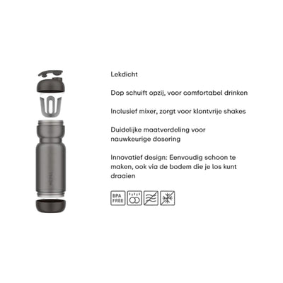 shakebeker sport 800 ml - frost blue
