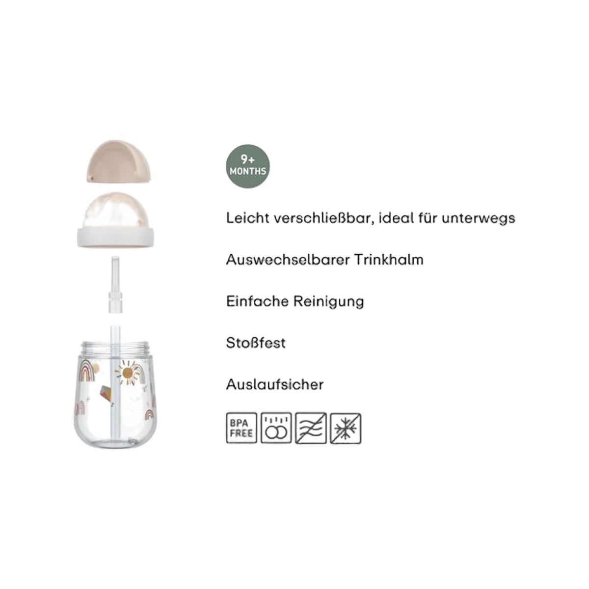 Mepal rietjesbeker mio 300 ml