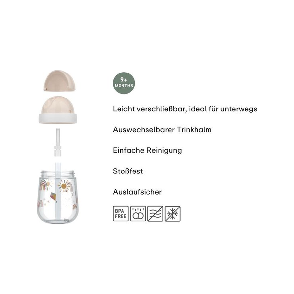 Mepal rietjesbeker mio 300 ml