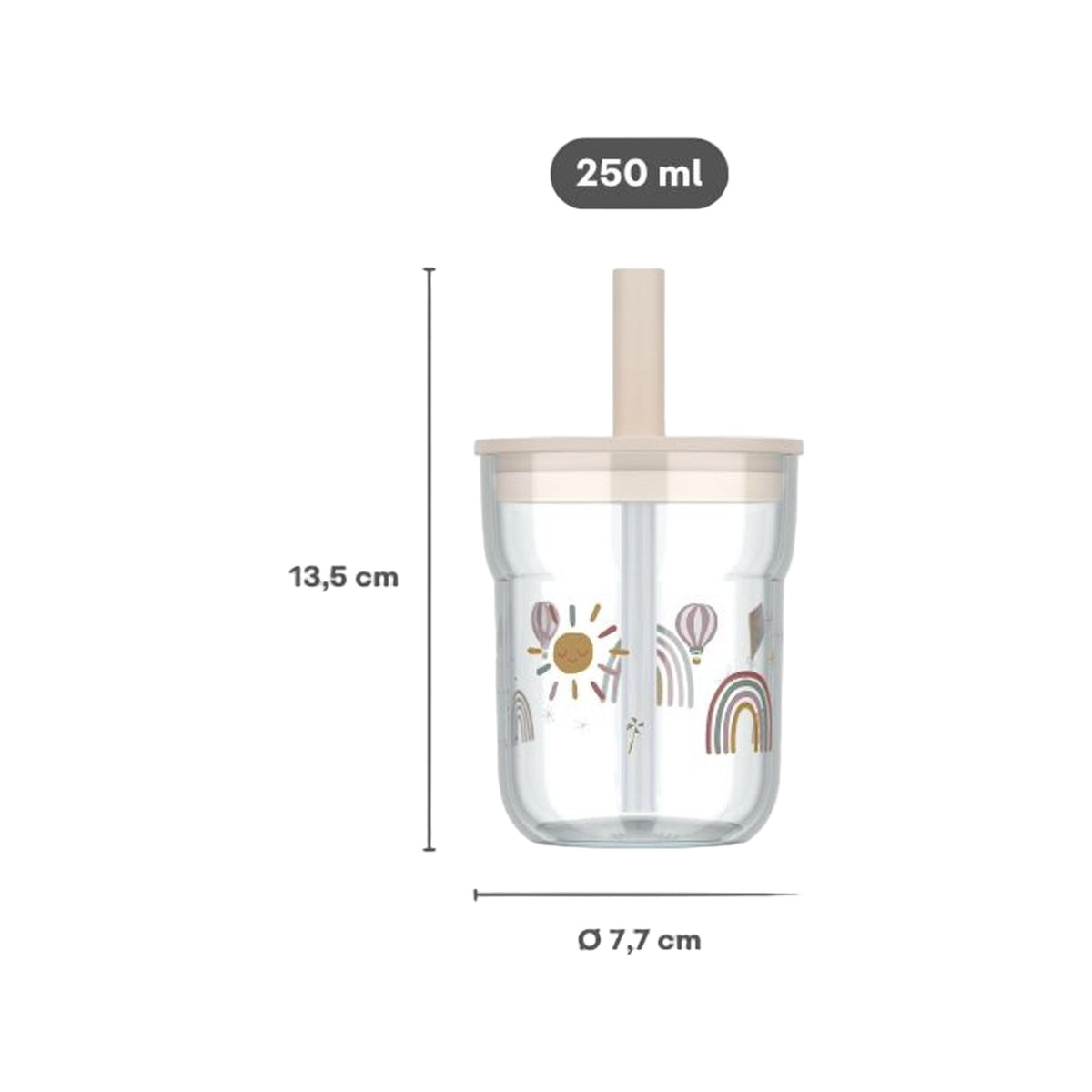 Mepal kinderglas mio 250 ml met rietje