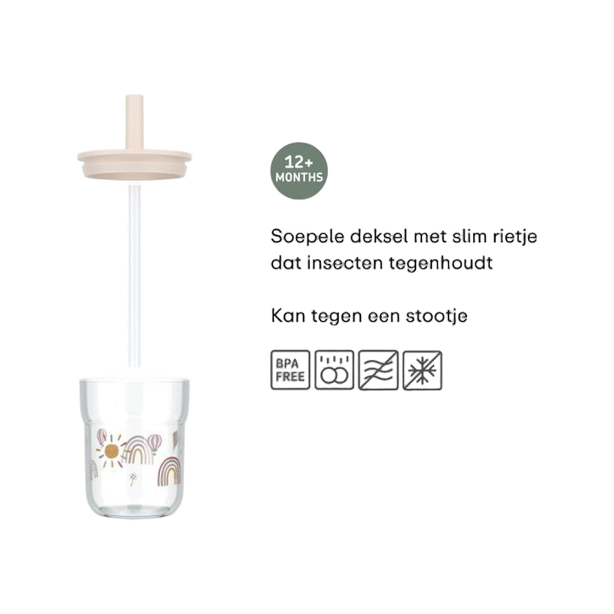 Mepal kinderglas mio 250 ml met rietje