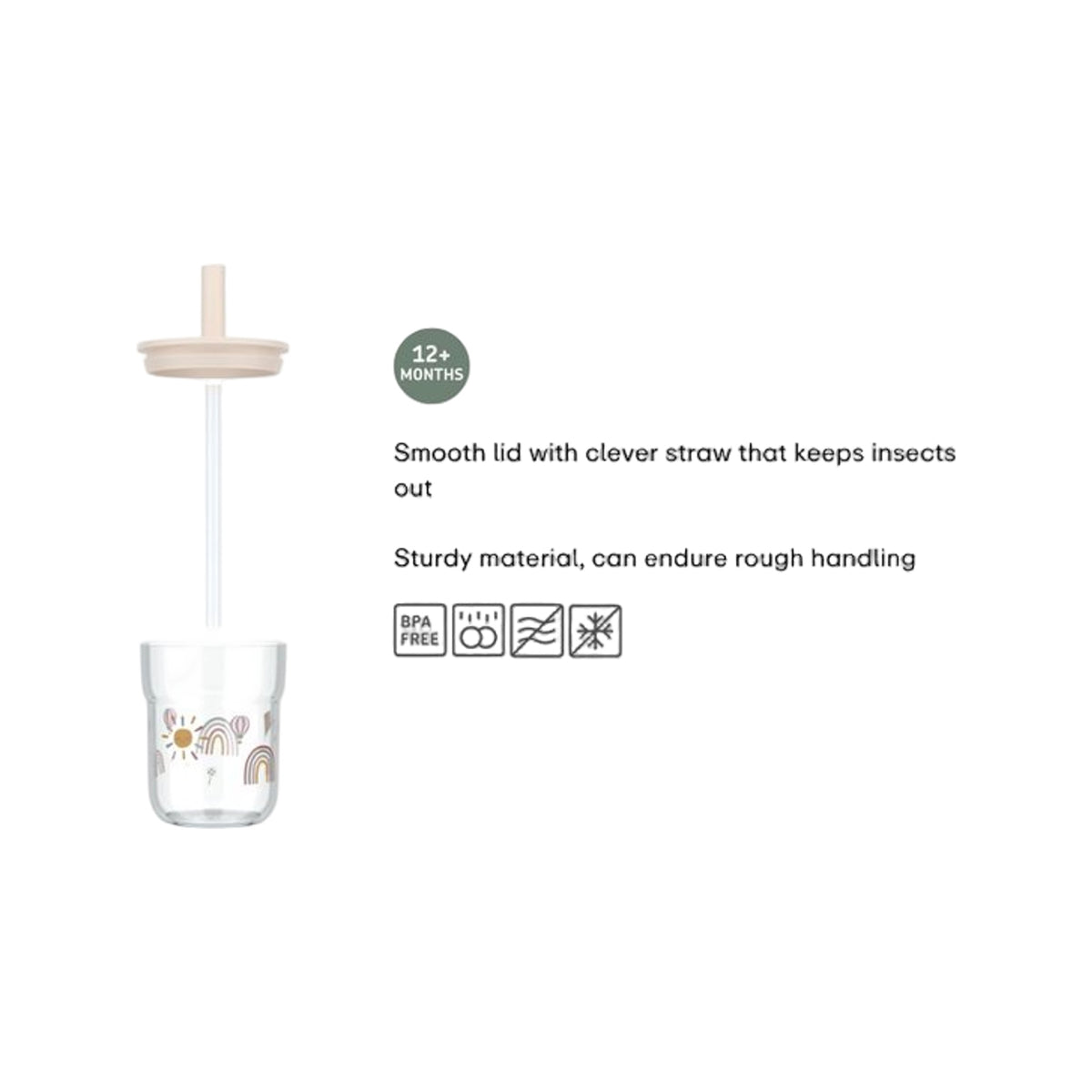 Mepal kinderglas mio 250 ml met rietje