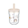kinderglas mio 250 ml met rietje - sunshine & rainbow
