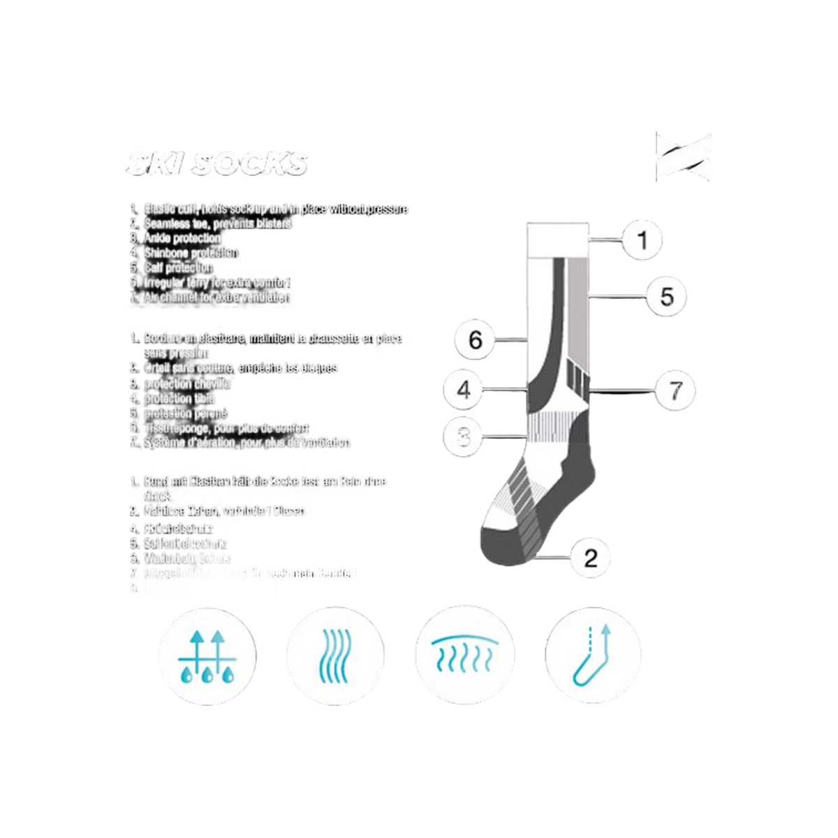 Xtreme Adults Ski Socks 2-Pack