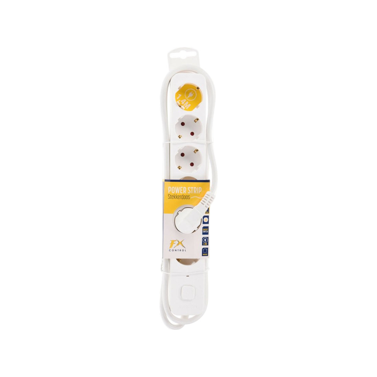 Stekkerdoos 6 Weg 140Cm Wit