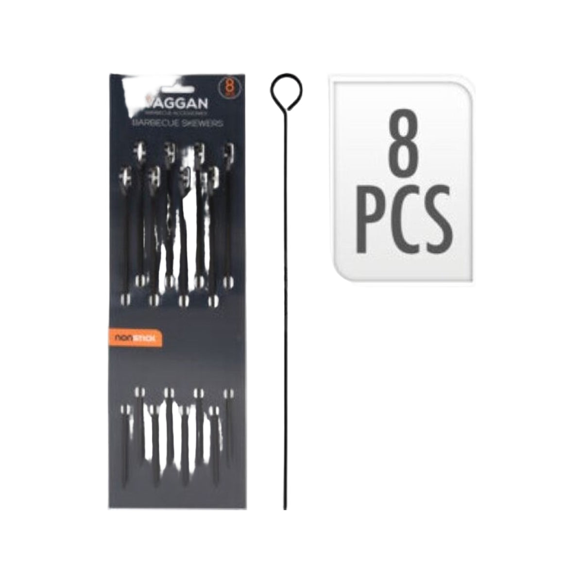 Koopman BBQ Pennen Anti-Aanbak Set van 8 Stuks