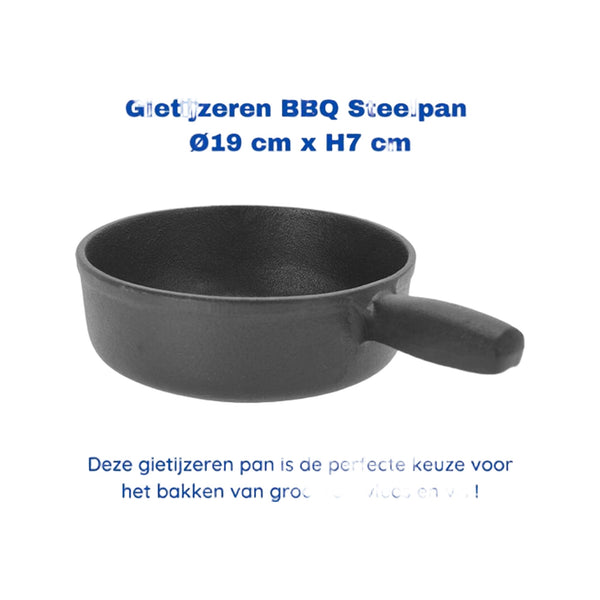 Koopman Gietijzeren BBQ Pan 19cm - Grillpan