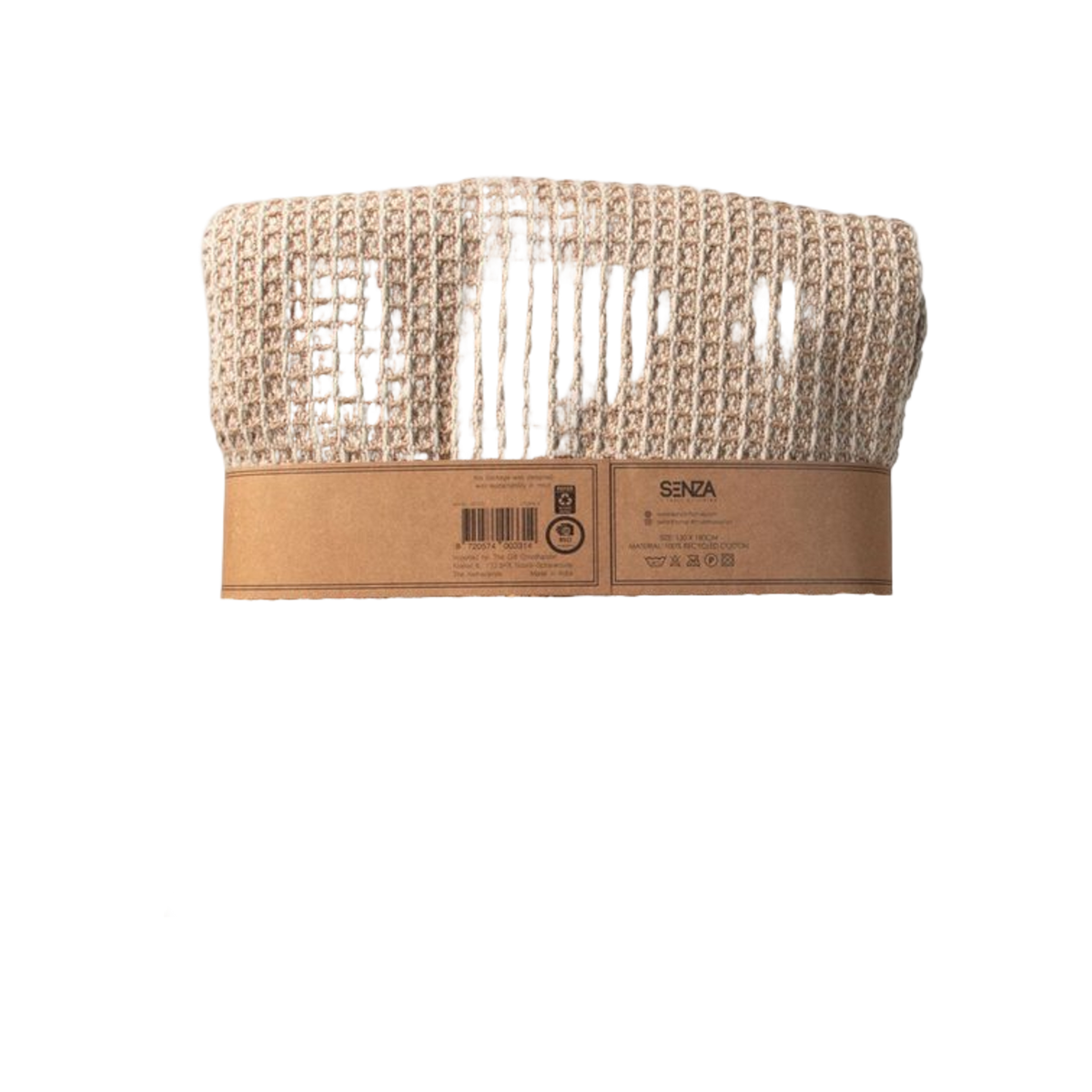 JENS Living Recycled Cotton Plaid Wafel Beige