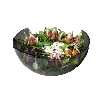 JENS Living Acryl Saladeschaal Met Bestek Smoke