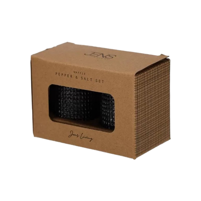 JENS Living Wafel Peper & Zout Set Zwart