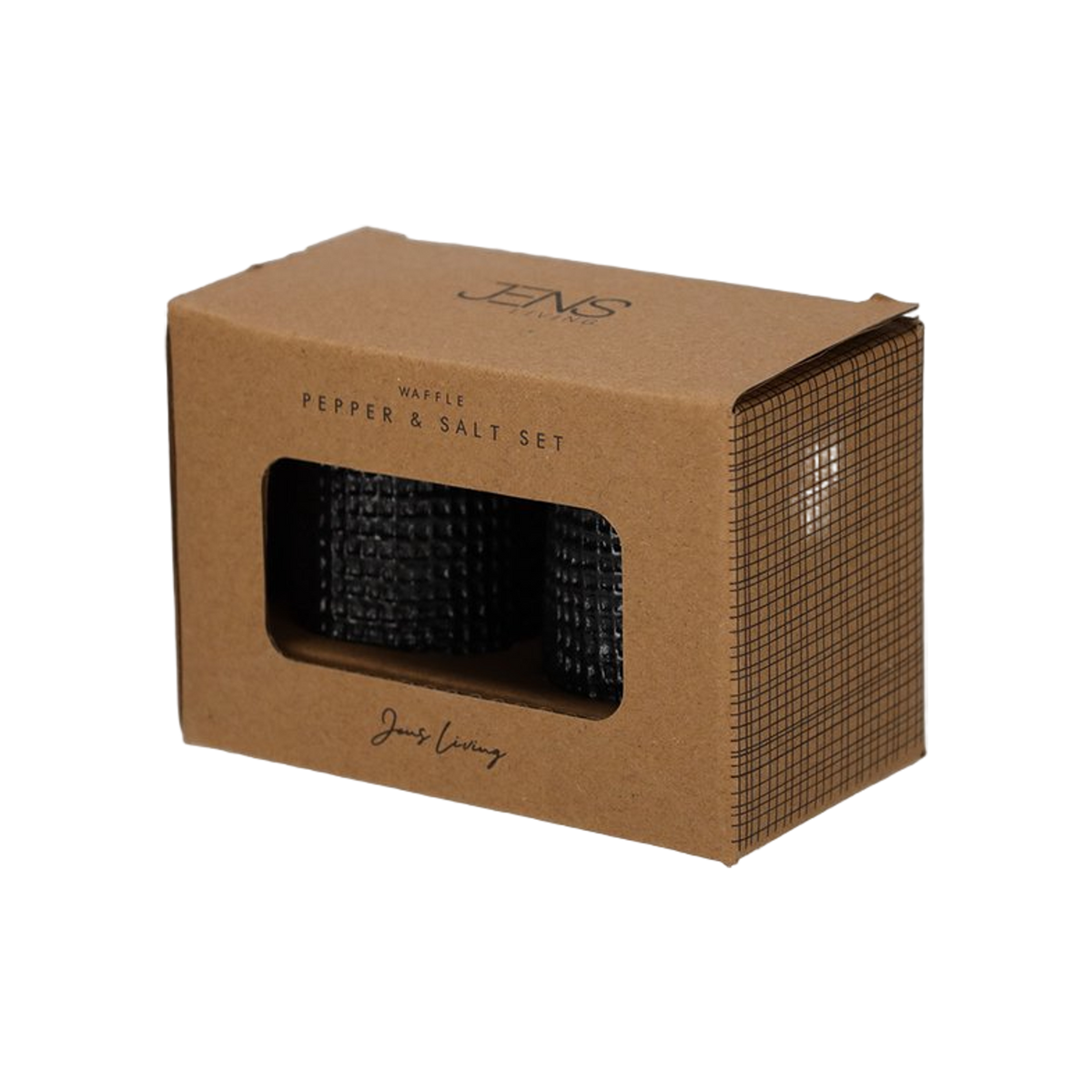 JENS Living Wafel Peper & Zout Set Zwart