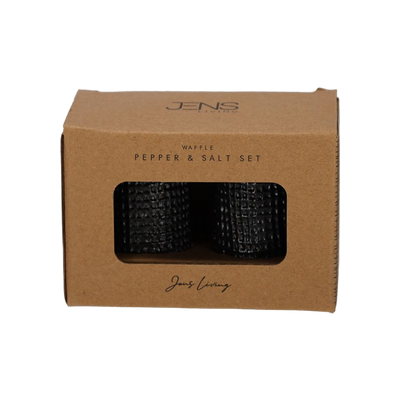 JENS Living Wafel Peper & Zout Set Zwart